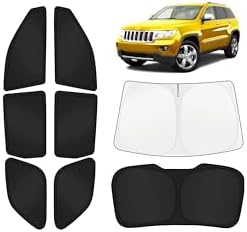 KUST Car Window Shades for Jeep Grand Cherokee 2011-2021 Windshield Sun Shade by KUST