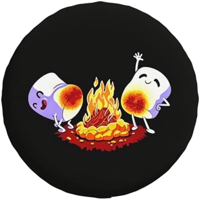 Spare Tire Cover with Marshmallow Campfire Pattern Wheel Covers 14inch by Unknown