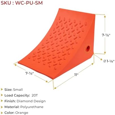 Mytee Products Polyurethane Small Wheel Chock W/Mounting Holes - Image 6