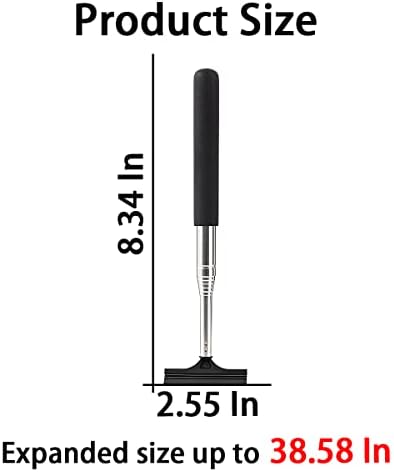 8sanlione 38.6 Inch Telescopic Side Mirror Glass Squeegee - Image 2