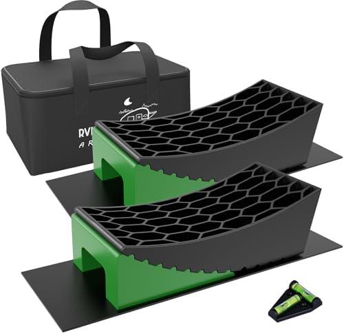 RVMATE Camper Levelers 8-Piece Kit RV Leveling Blocks Camper Wheel Chocks by RVMATE