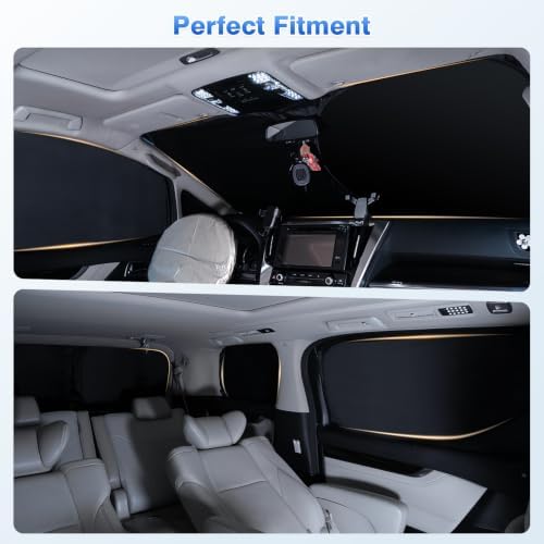 Canvcle Window Shades for 2011-2017 Honda Odyssey Accessories Windshield Sun - Image 6