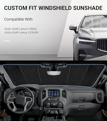 Pigenius Windshield Sunshade for Lexus LX600 2022-2026, LX700h 2025-2026 Front - Image 2