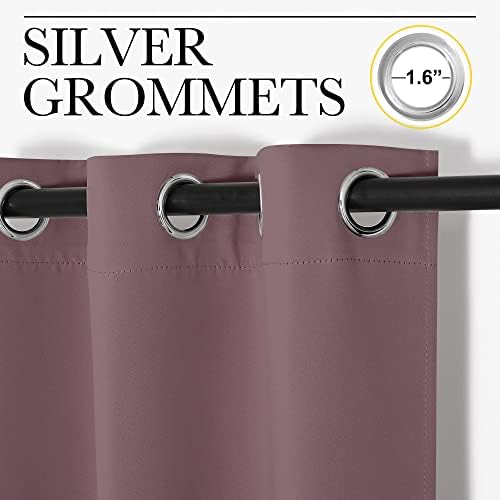 NICETOWN Dry Rose Blackout Curtains 78" Long - Image 3