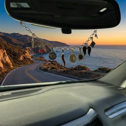 10 Pack Rearview Mirror Charm Hanger Blanks Large 6.7 Inch, Iridescent Rainbow - Image 4