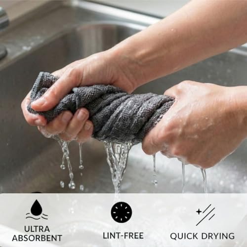 Solyra Barista Towels, Coffee Towel, 6 Pack, 12x12 in Microfiber - Image 3