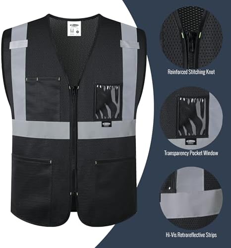 JKSafety Safety Vest for men women Hi Vis Vest - Image 4