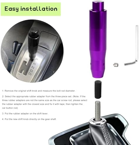 Automatic Shift Knob with Push Button, 5.7" Weighted Shifter Lever Handle Car - Image 5