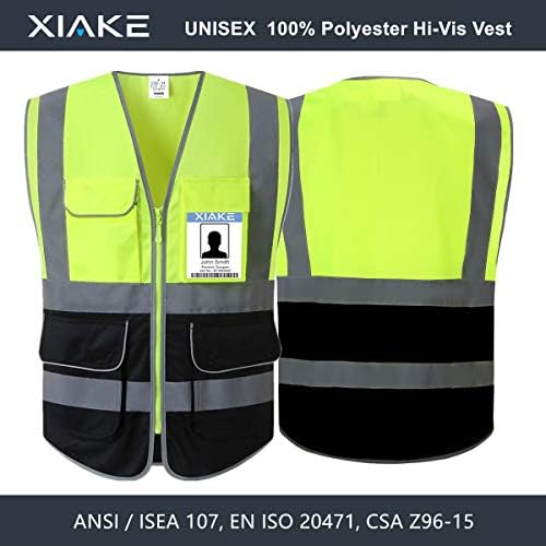 XIAKE 9 Pockets Class 2 High Visibility Reflective Safety Vest - Image 2