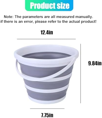 ZIMISI Car Collapsible Bucket, 10L 2.6 Gallon Foldable Car Wash Bucket - Image 2