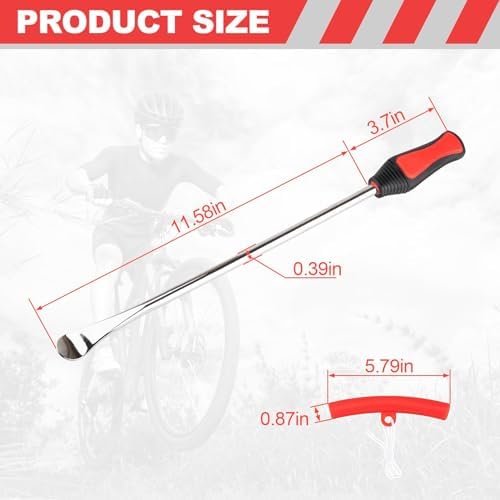 Tire Spoon Lever, 14-1/2" Professional Steel Tire Changing Tool - Image 3