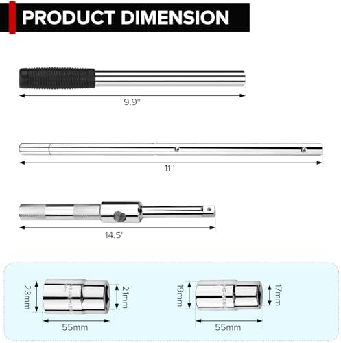 Extended Lug Wrench, 4 Way Tire Iron - Image 4
