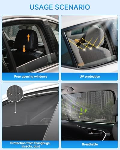 Car Window Shades for Chevy Silverado, UV & Heat Blocker, Privacy Protection - Image 5