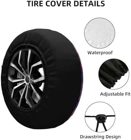 Spare Tire Cover for RV Camper, Colorful Fairy Dragon Tire Cover Protectors - Image 4