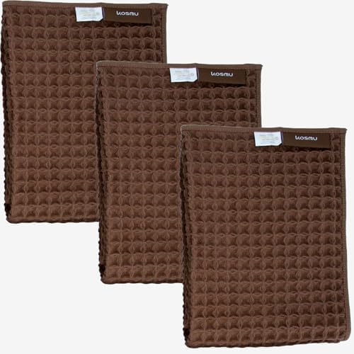 Luxury Organic Japanese Cotton Waffle Bath Towel | Thick, Quick Dry Bathroom by KOSMU