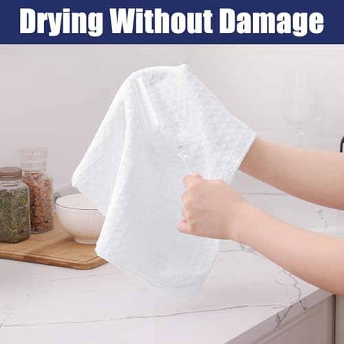 Homaxy Microfiber Waffle Weave Kitchen Dish Cloths, 8 Pack - Image 4