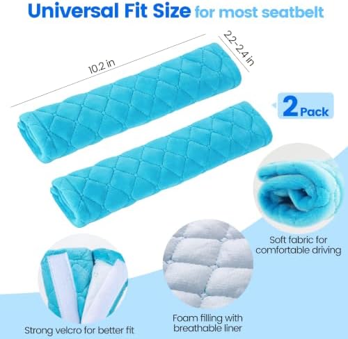 Amooca 2 Pack Seat Belt Covers Soft Shoulder Pad - Image 5