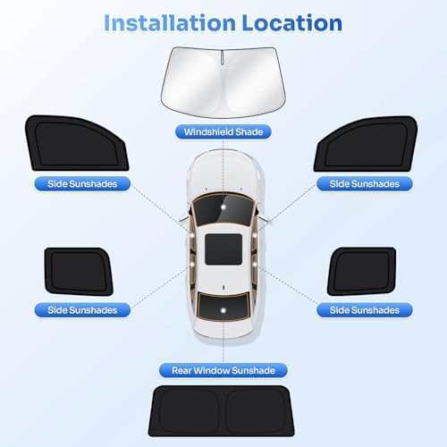 Canvcle Window Shades for 2022-2026 Ford Maverick Accessories Windshield Sun - Image 5