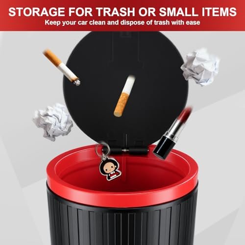 SINGARO Car Trash Can with Lid, Leakproof Mini Garbage Bin - Image 5