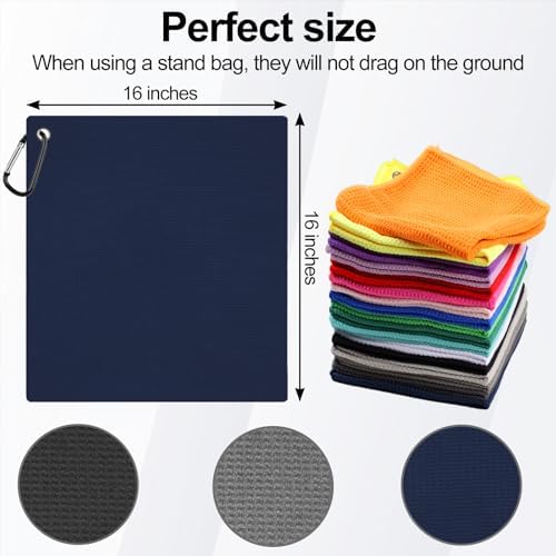 3 Pack 16" X 16" Golf Towels for Golf Bags - Image 5