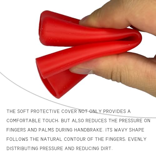 Car Handbrake Cover, Soft Silicone Wavy Brake Grips Protector, Anti-slip Auto - Image 6