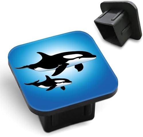 Hitch Cover Fits for 2 Inch Hitch Orcas in The Ocean Towing Hitch Plug for Men by Unknown