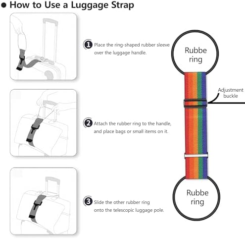 Luggage Straps Bag Bungee Luggage Straps Suitcase Adjustable Belt，Add a Bag - Image 2