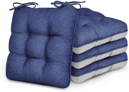 Love's cabin Memory Foam Chair Cushions Set of 4, 19 Inch by Lovescabin
