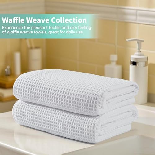 MICROFI New Microfiber Waffle Bath Towels, 2 Pieces, Fast Drying, Lint Free 430 - Image 6
