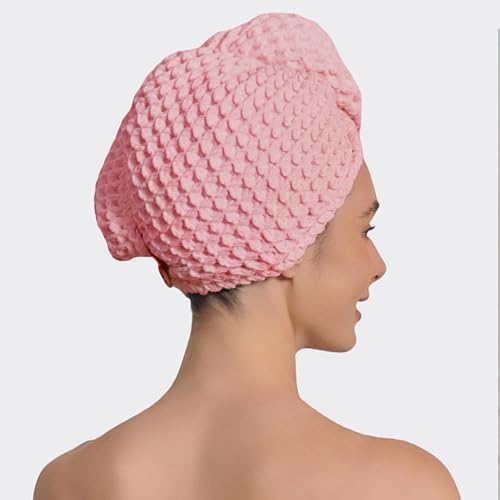 Luxury Organic Japanese Cotton Hair Drying Waffle Towel Wrap - Image 3