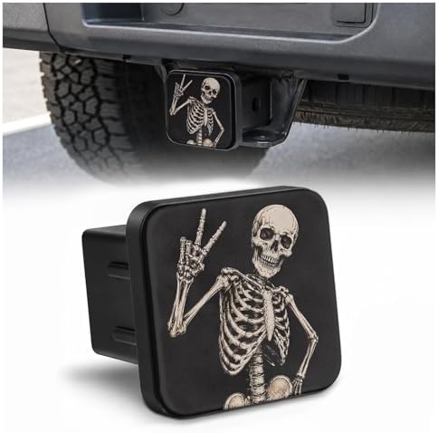 Trailer Hitch Covers Funny Human Skeleton Heavy Duty 2 Inch Hitch Cover by Unknown