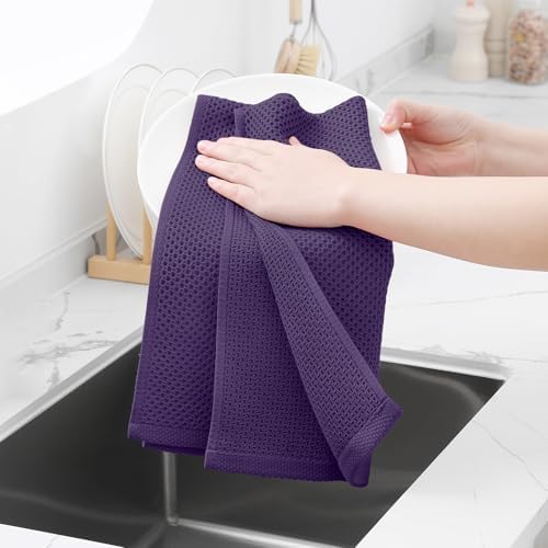 Homaxy 100% Cotton Waffle Weave Kitchen Dish Towels 12-Pack - Image 4