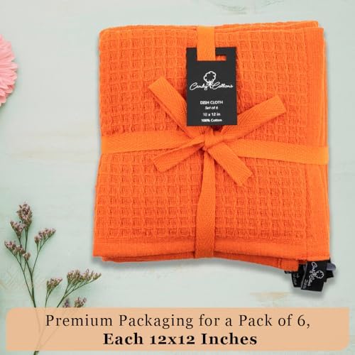 Dish Towels|Kitchen Dish Cloths Two-sided Waffle Terry|12x12 Inches 100% Cotton - Image 4
