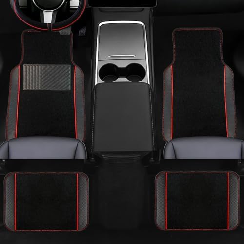 NBTEPEM 10 Pcs Car Floor Mats Full Set Car Accessories, Microfiber Leather - Image 3