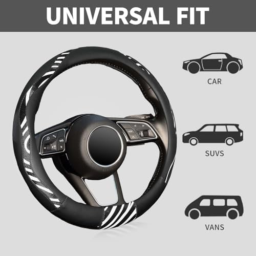 ZHOL Zebra Print Steering Wheel Cover - Image 4