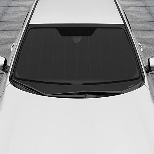 Motor Trend Black Accordion Folding Car Windshield Sun Shade - Image 3
