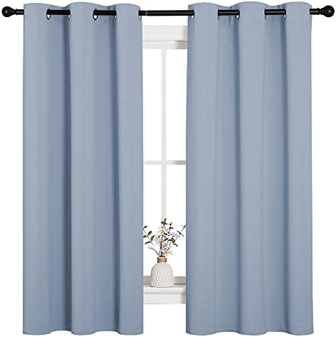 NICETOWN Vintage Blue Blackout Curtains - Image 2