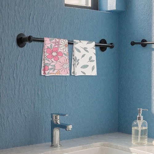 2 Pcs Colorful Flower Towels Decorative Hand Towels - Image 4