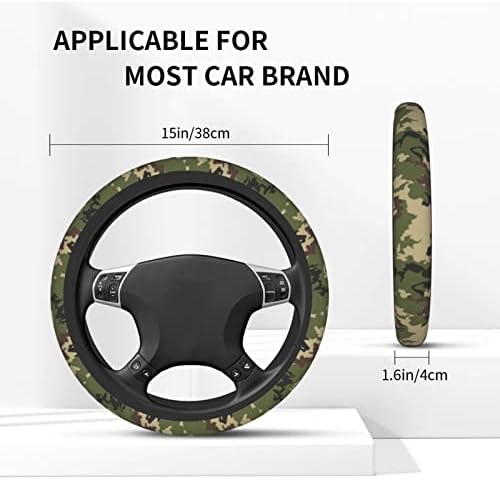 Green Camo Camouflage Steering Wheel Cover - Image 3