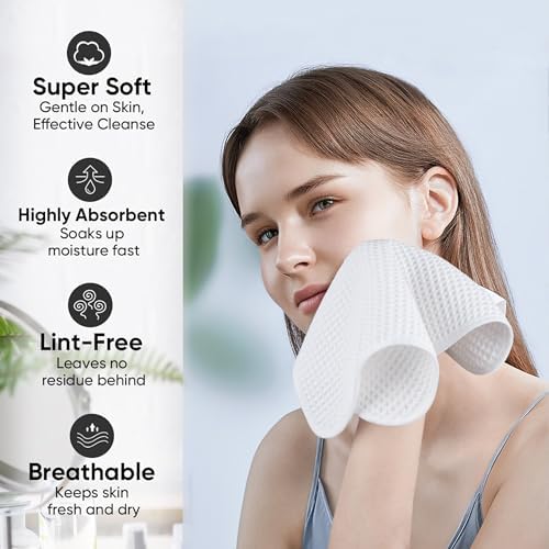Microfiber Waffle Face Towels, 2 Pieces, Fast Drying, Lint Free 430 GSM - Image 4