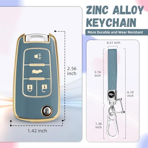 for Chevy Key Fob Cover, Premium Soft TPU Full Protection Key Cover - Image 3