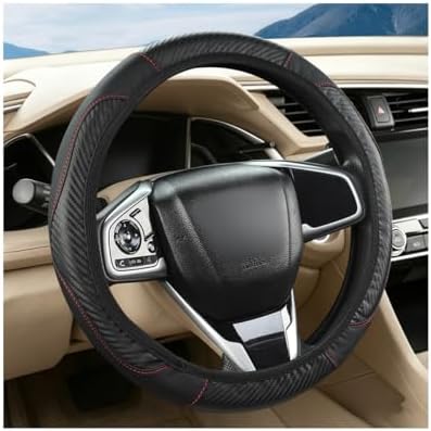 Zpana Car Steering Wheel Cover, Elastic Stretch Carbon Fiber Full Surround by Zpana