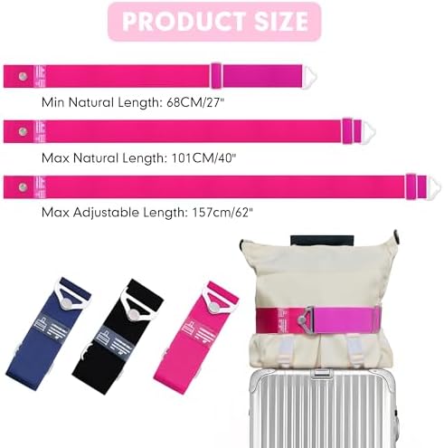 2-in-1 Travel Belt for Luggage Over Handle, Luggage Belt for Carry on Bag - Image 2