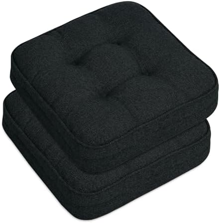 GOFORIT Chair Cushions Set of 2, Tufted Shredded Memory Foam Chair Pads by Unknown