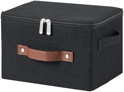 Storage Bins with Zipper Lids Decorative Lidded Baskets Boxes by VinneGenzz