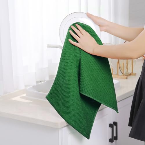 Homaxy 100% Cotton Waffle Weave Kitchen Dish Towels 4-Pack - Image 4