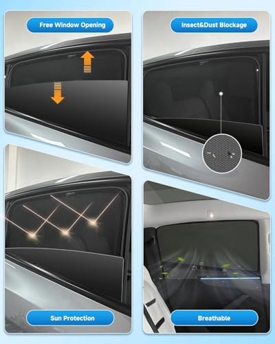 Car Window Shade for Toyota Camry 2018-2024, 2 Pack UV & Glare Protection - Image 5