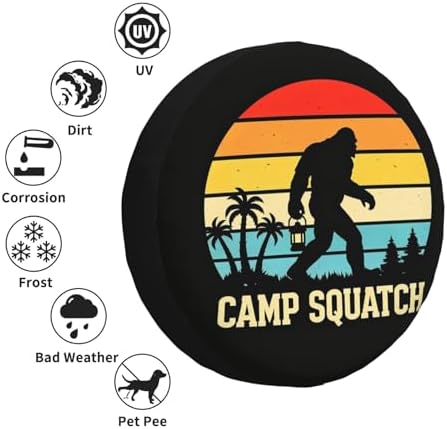 Camp Squatch Spare Tire Cover Waterproof Wheel Cover 16 Inch Universal Fit - Image 6