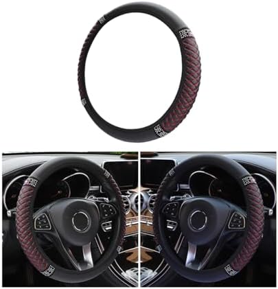 Osilly 15 Inch Rhinestone Leather Steering Wheel Cover by Osilly