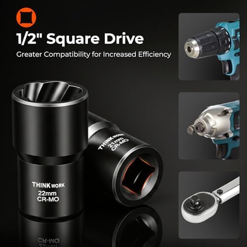 10-Piece Lug Nut Removal Tool, 1/2" Drive Wheel Lock Removal Kit - Image 4